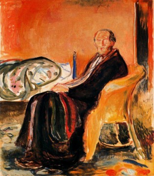 エドヴァルド・ムンク Painting - スペイン風邪後の自画像 1919年 エドヴァルド・ムンク